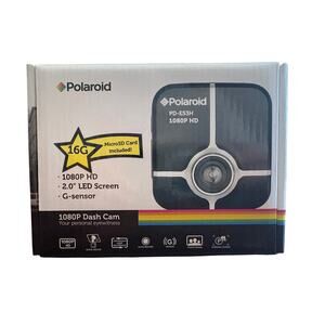 NIB Sealed Polaroid PD-E53H 1080P HD Dash Cam 8GB Black - Retails New $65